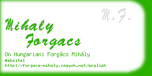 mihaly forgacs business card