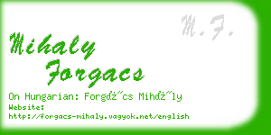 mihaly forgacs business card